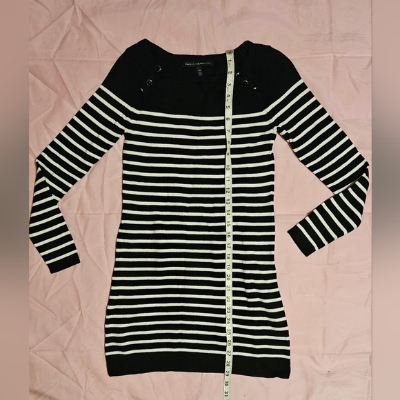 💜🩷White House Black Market Striped Sweater Tunic Top Size XS💜 - Picture 2 of 7
